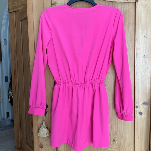 Honey Punch 💕 Neon Hot Pink Romper Shorts Jumper Jumpsuit Playsuit Barbie 🌸 - Picture 9 of 13